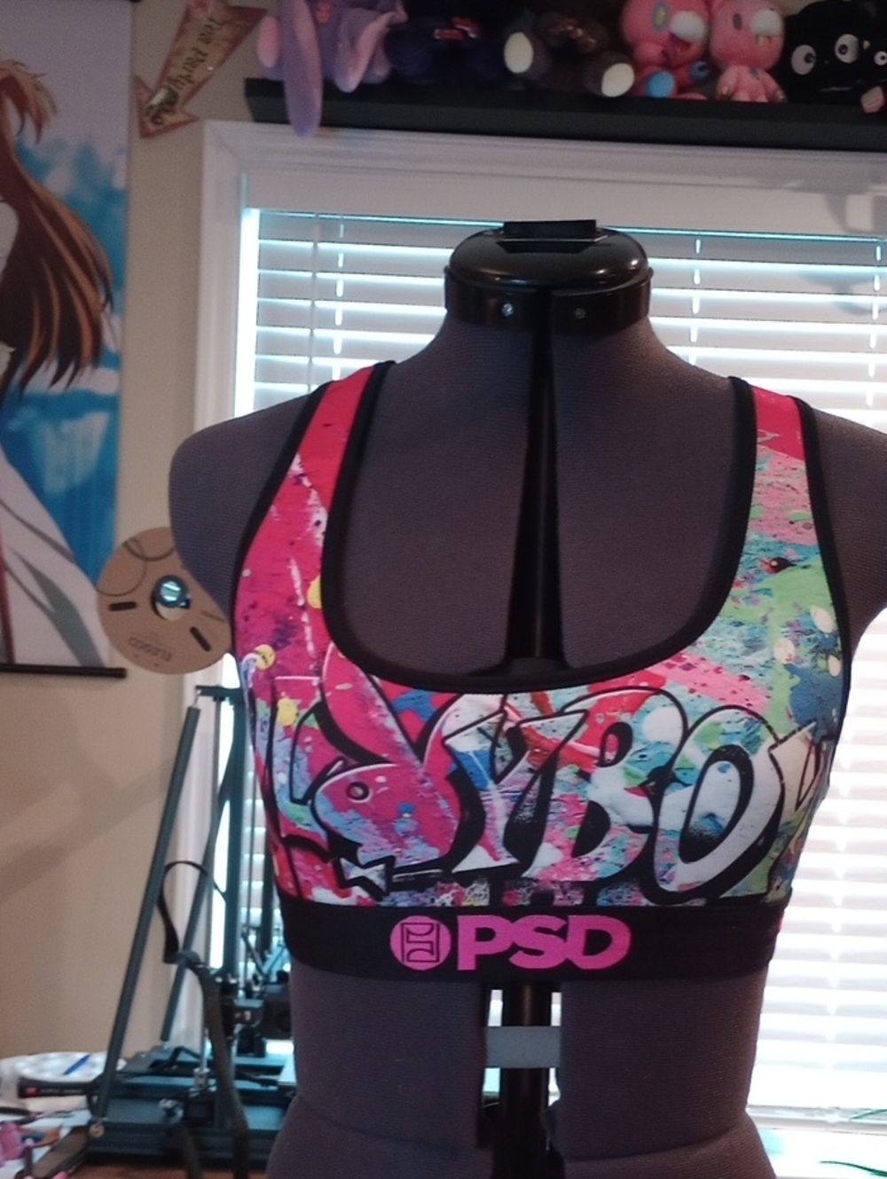 PSD Playboy Graffiti Splatter Sports Bra